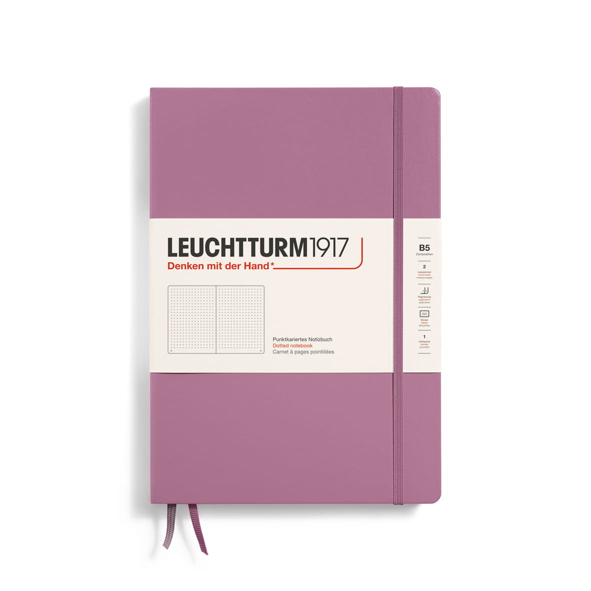 Notatnik Leuchtturm1917 Composition B5, Twarda Oprawa, Kropki, Dusty Rose