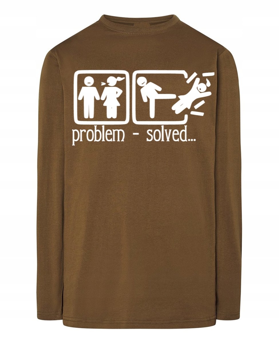 Longsleeve męski Zabawny Problem - Solved Była żona I nie ma XL