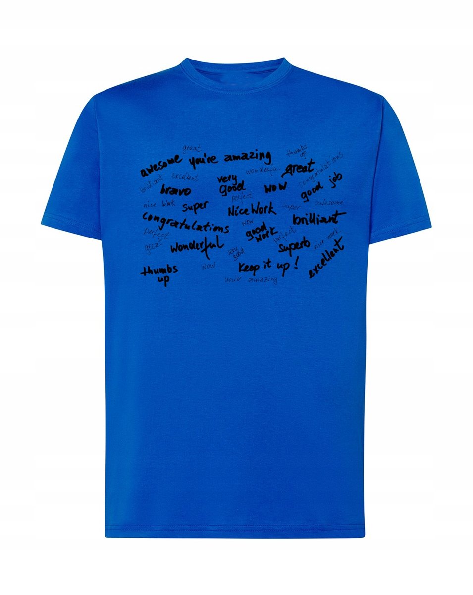 T-Shirt koszulka nadruk napisy Well Done r.XXL