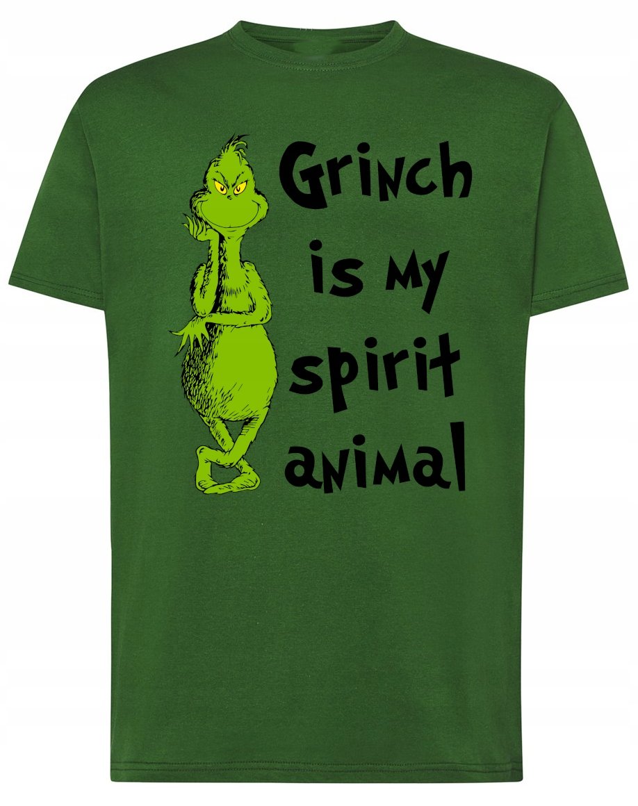 T-Shirt Grinch jest Moim Zwierzęciem Prezent Boże Narodzenie r.XS