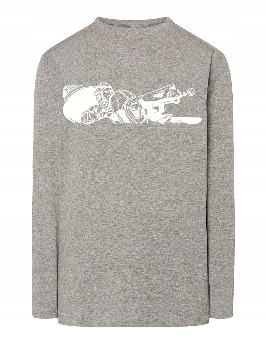 Longsleeve męski nadruk KARABIN DZIAŁKO r.M