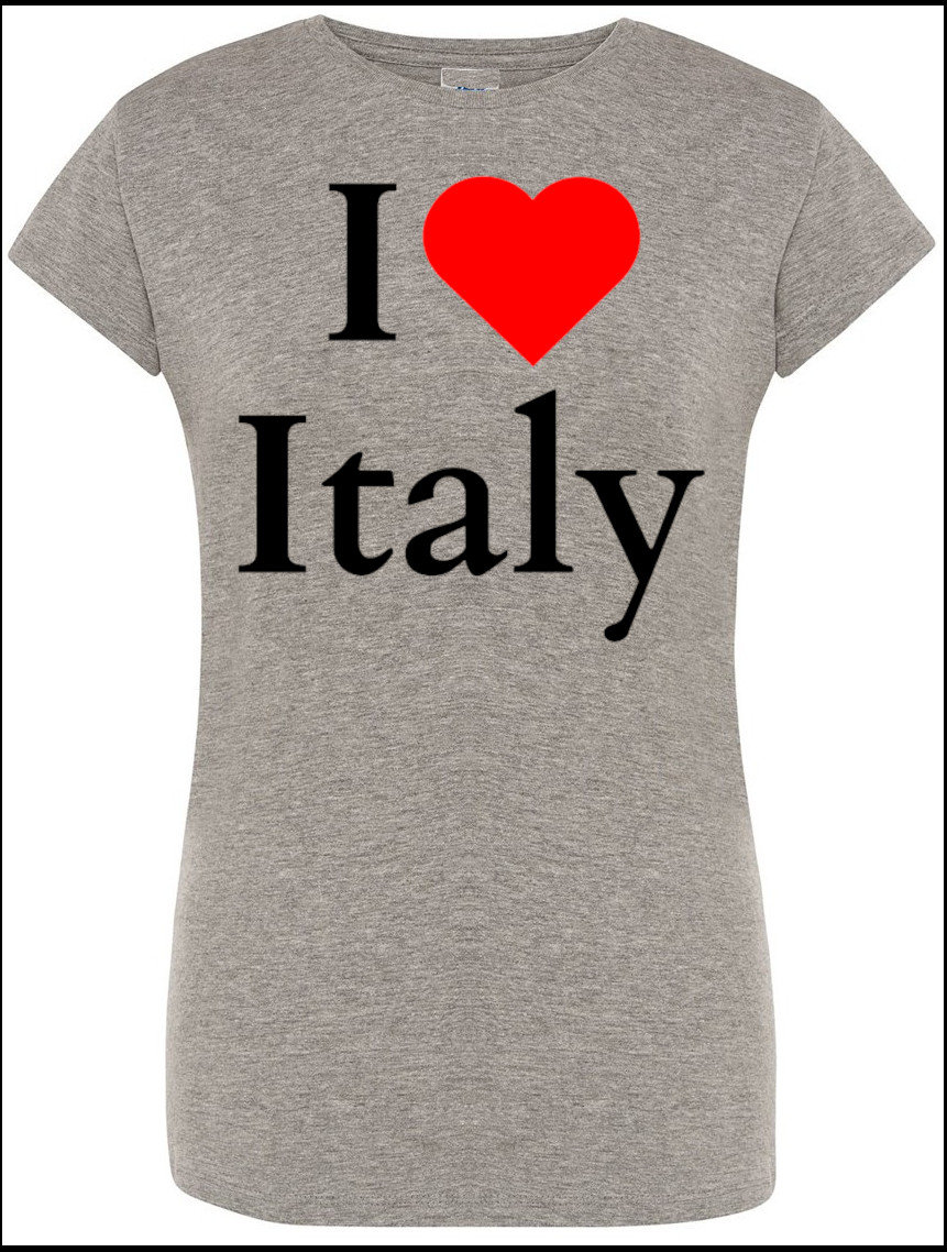 T-Shirt damski I Love Italy Kocham Włochy Prezent M
