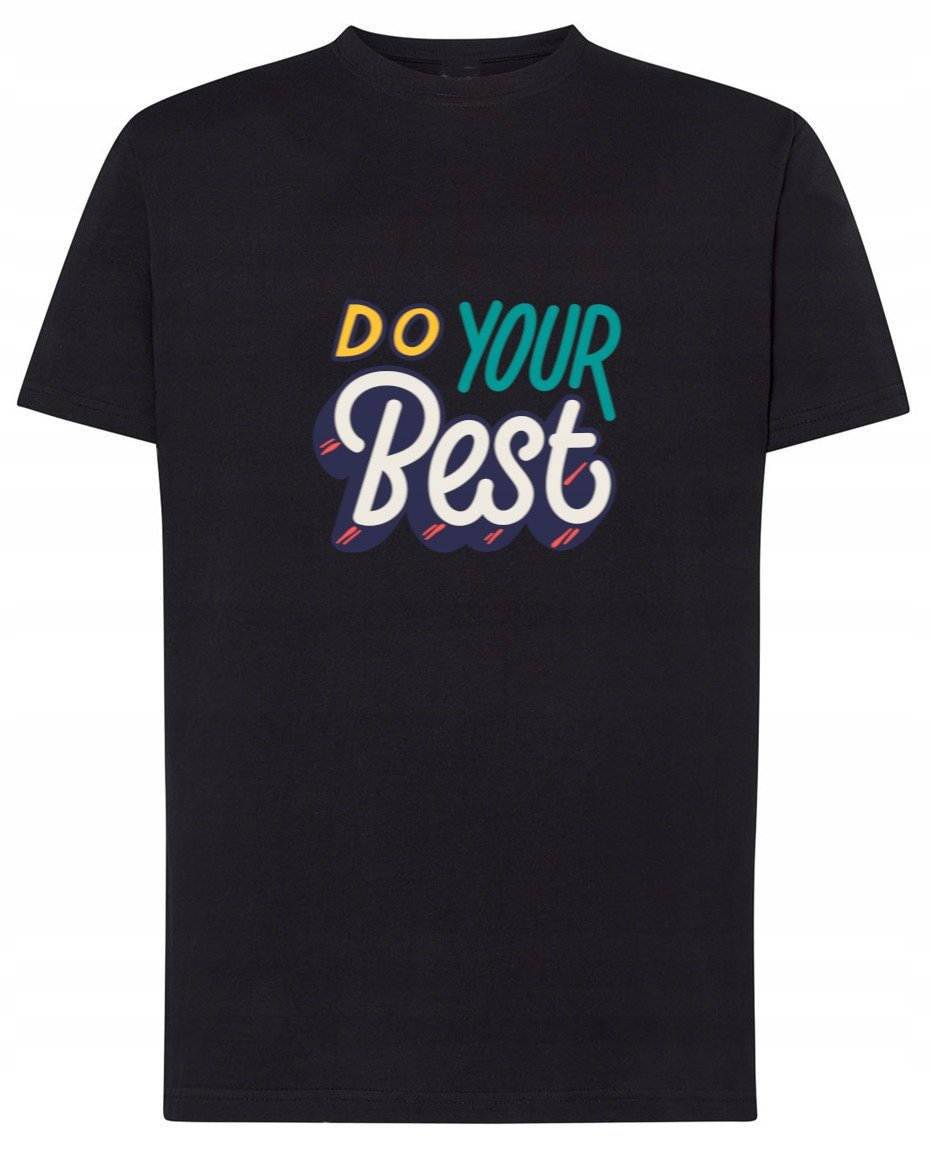 T-Shirt męski nadruk napis Do YOUR Best Rozm.4XL