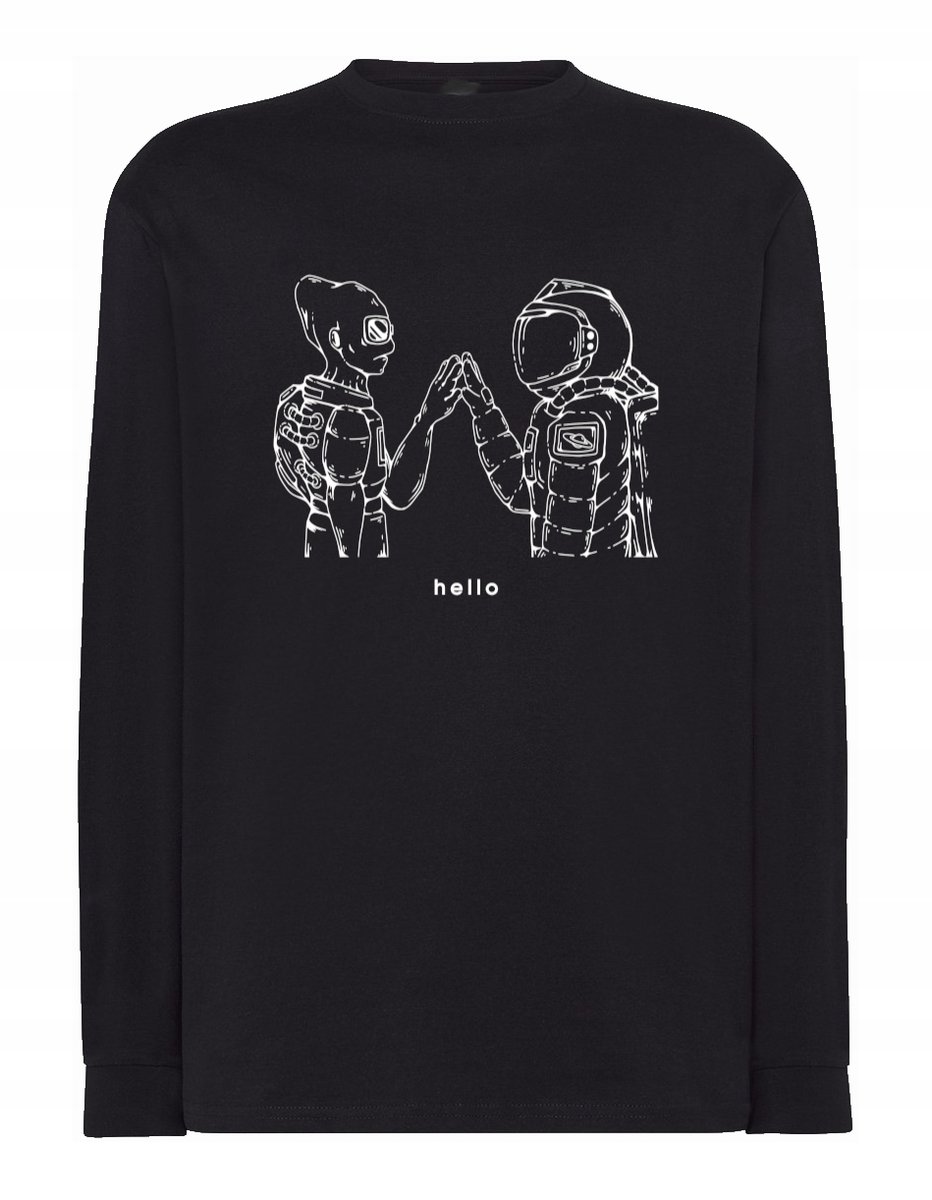 Longsleeve nadruk SPOTKANIE KOSMICI Hello r.XL