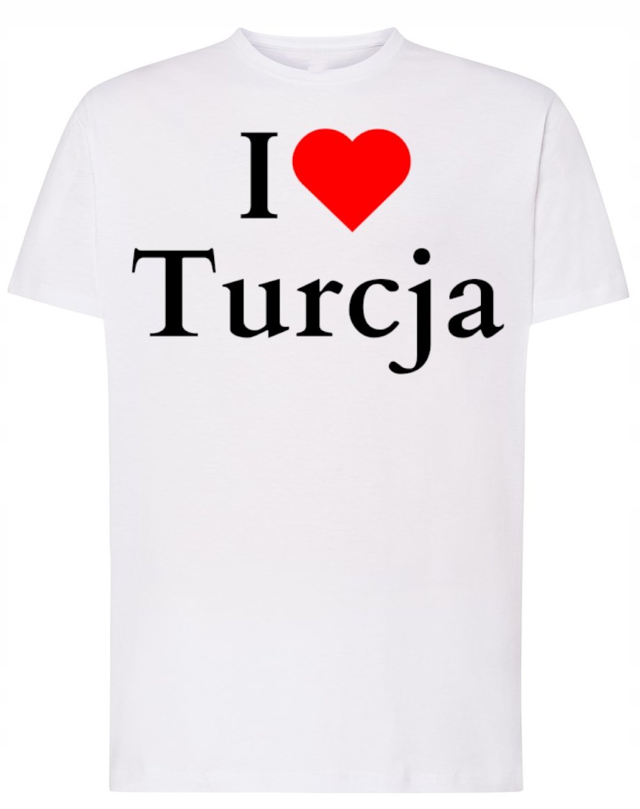T-Shirt męski nadruk I Love Turcja Kocham Turcje r.XL