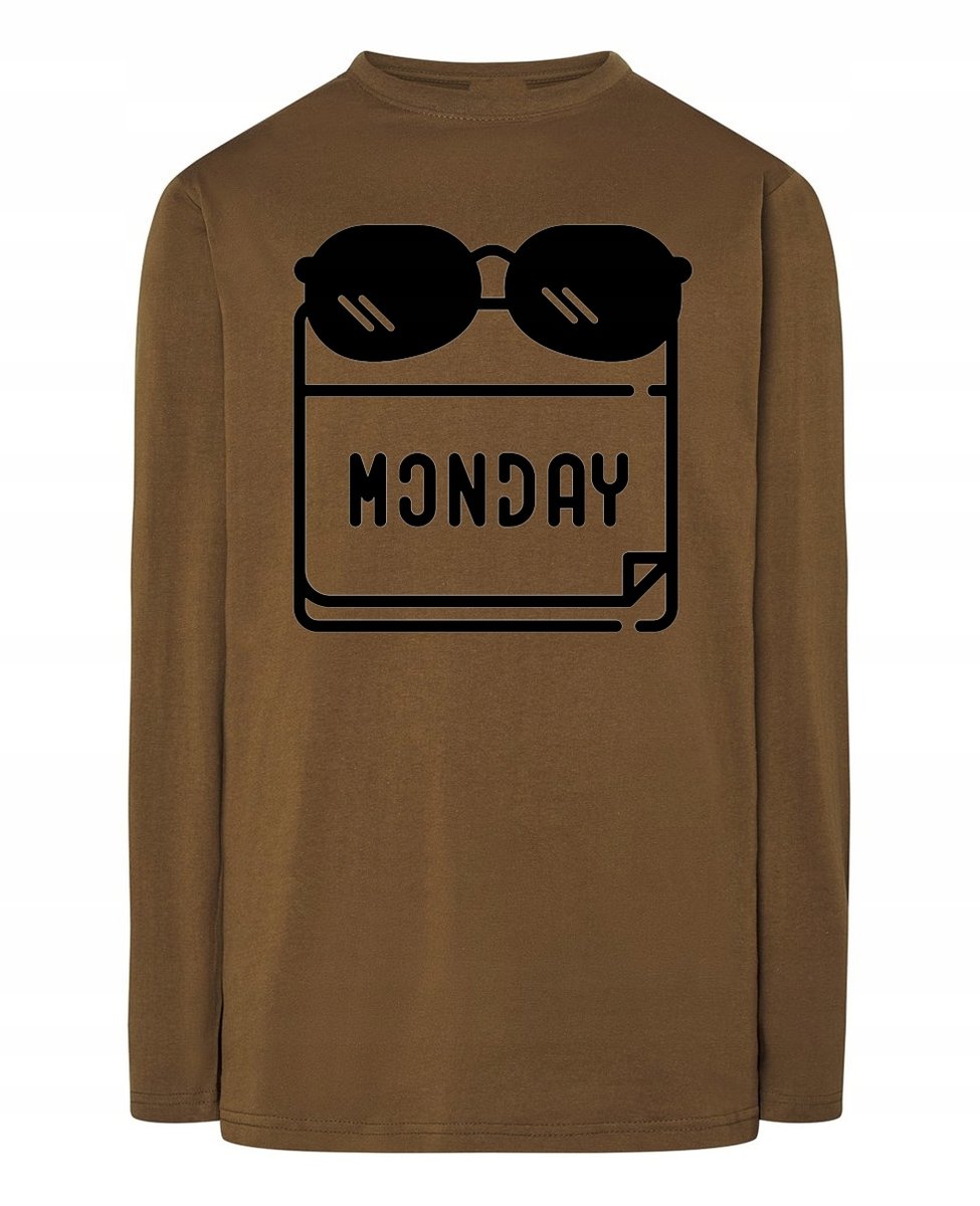 Longsleeve męski zabawny nadruk Monday Poniedziałek r.S