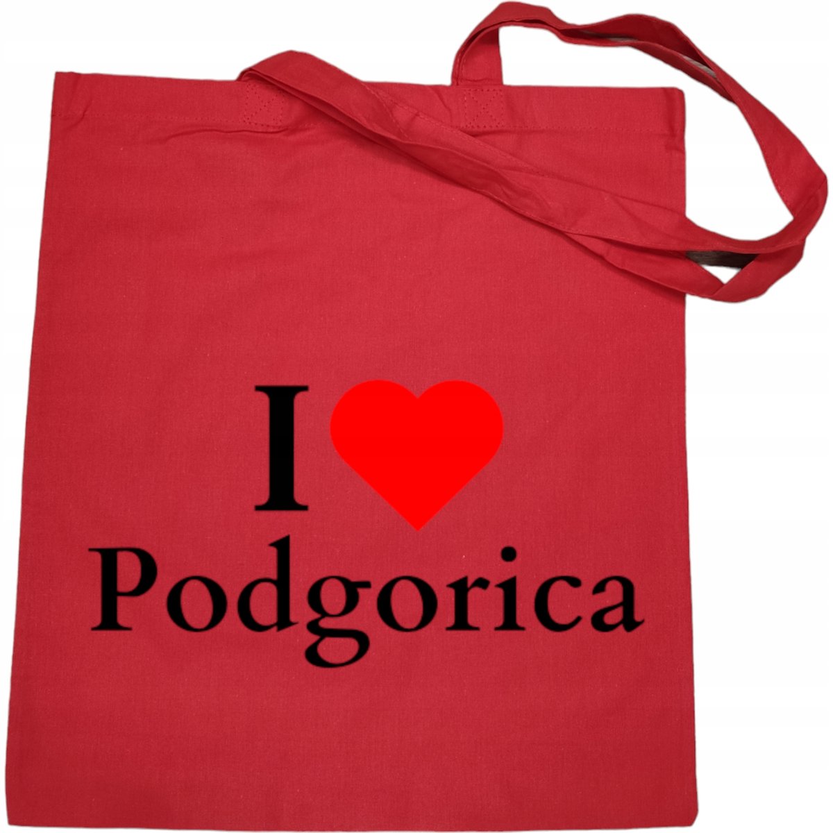 Torba na zakupy nadruk I Love Podgorica Kocham Czarnogóra