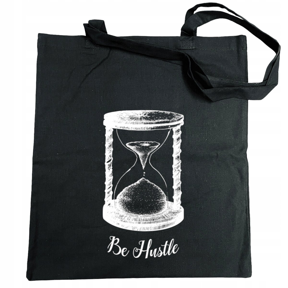 Torba na zakupy nadruk klepsydra BE HUSTLE