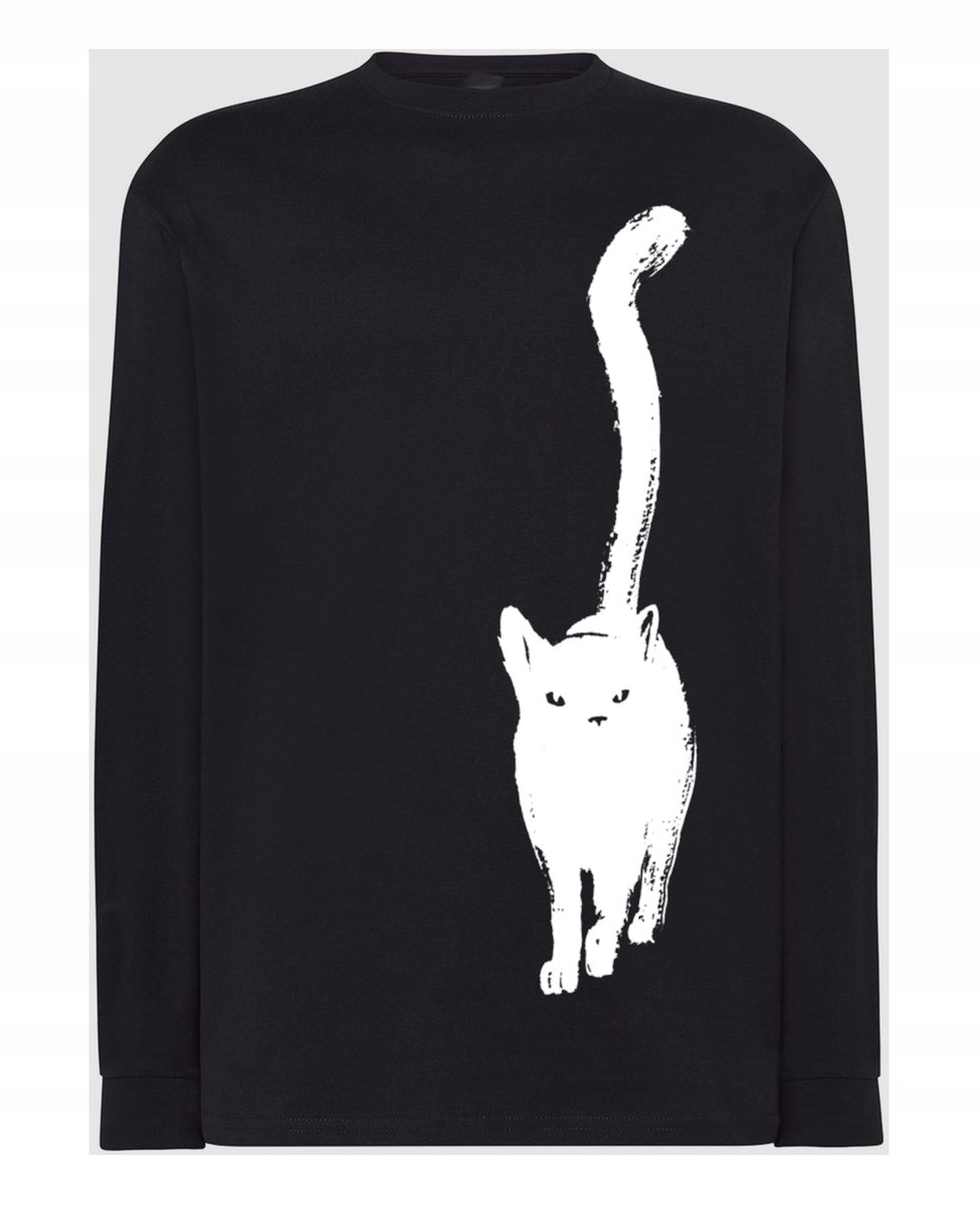 Longsleeve męski nadruk na boku KOT 4XL