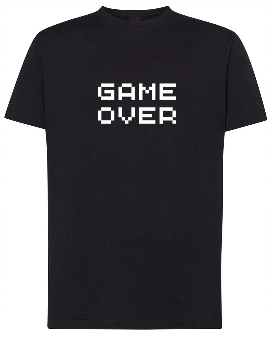Fajny T-Shirt napis nadruk GAME OVER Rozm.XS
