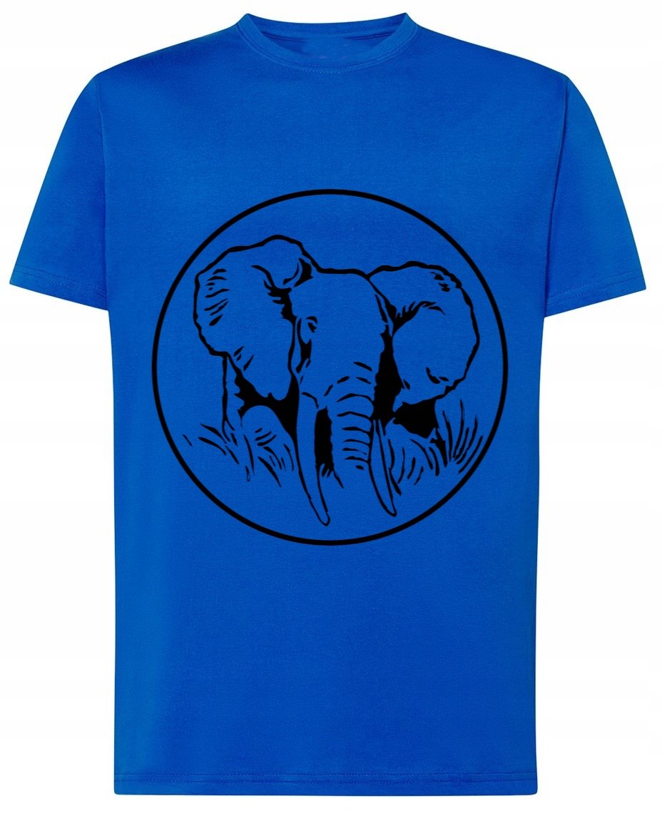 T-Shirt męski nadruk Zwierzęta Słoń r. S