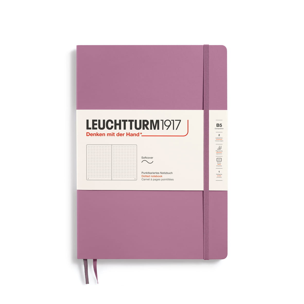 Notatnik Leuchtturm1917 Composition B5, Kropki, Dusty Rose
