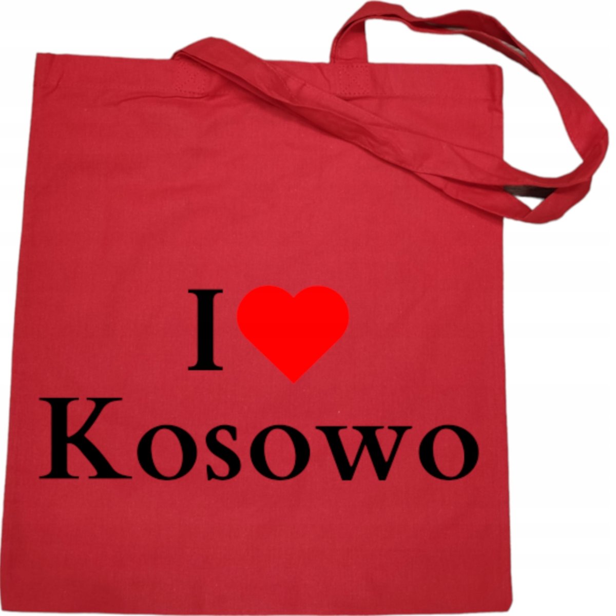 Torba na zakupy nadruk I Love Kosowo Bałkany