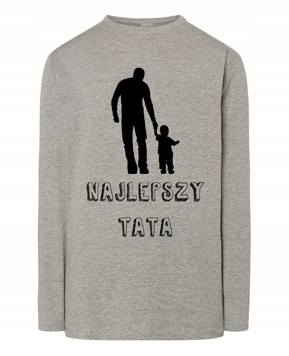 Longsleeve na Dzień Taty Prezent Najlepszy TATA dla Taty r.5XL
