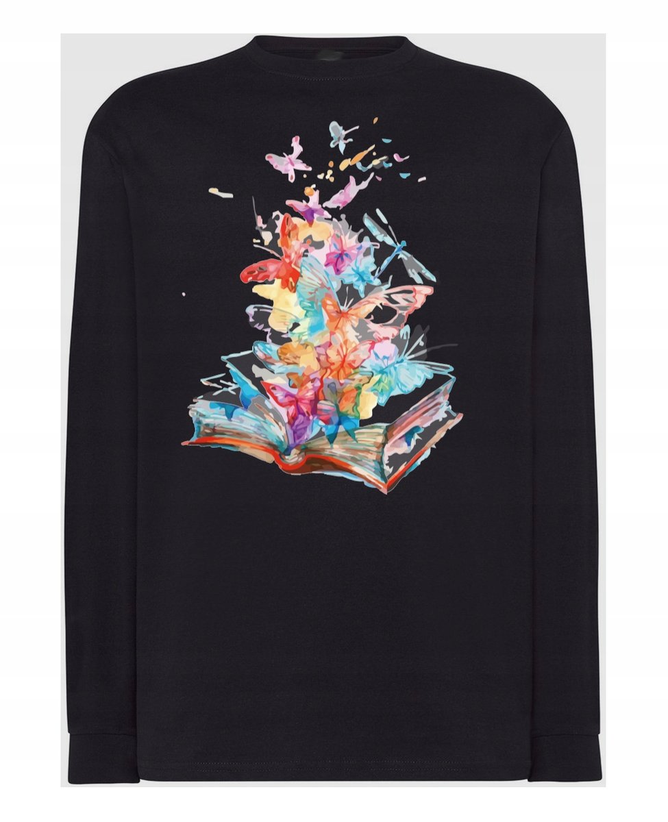 Longsleeve nadruk Kolorowe Książki R.XXL