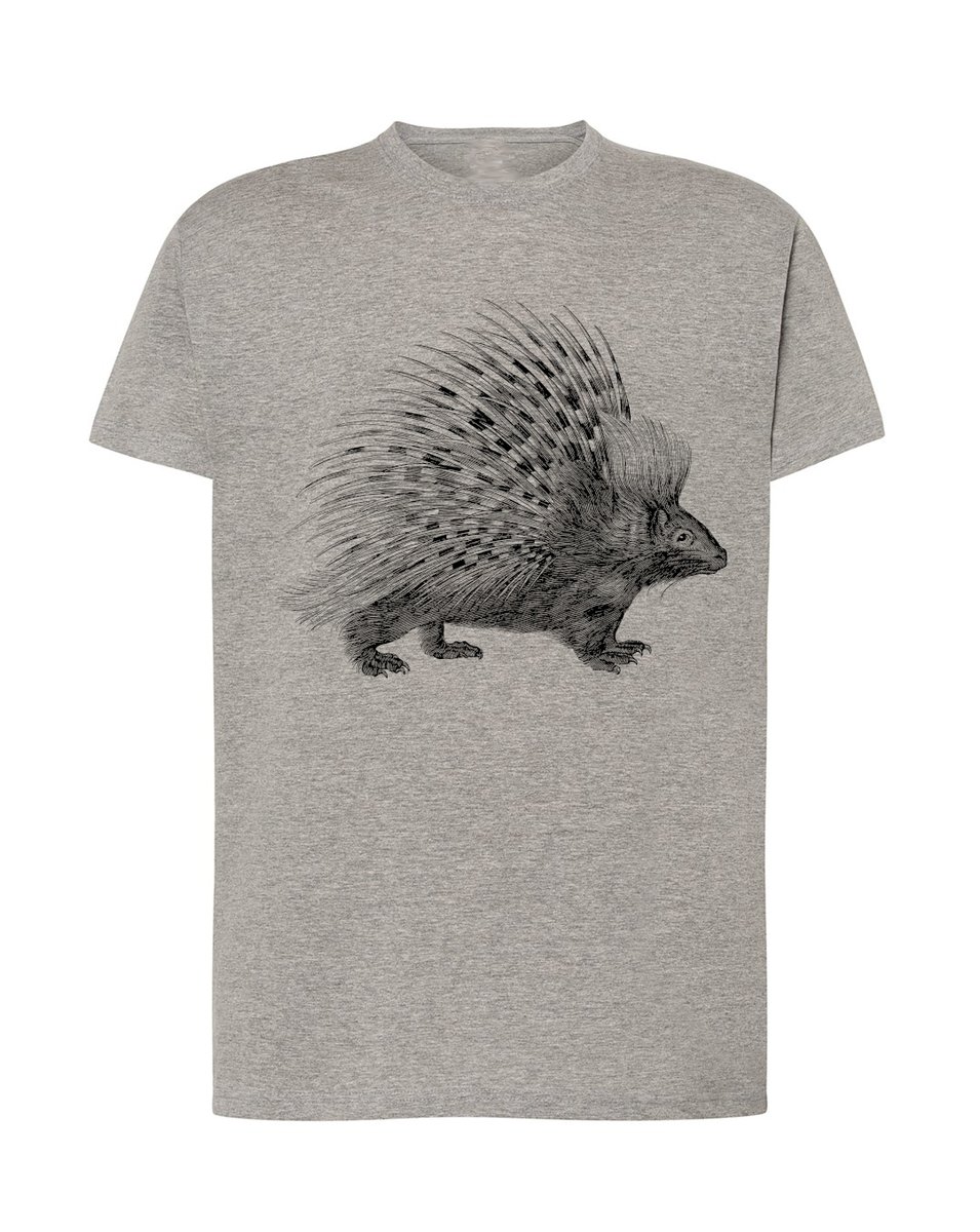 T-Shirt koszulka duży nadruk jeżozwierz r. XS