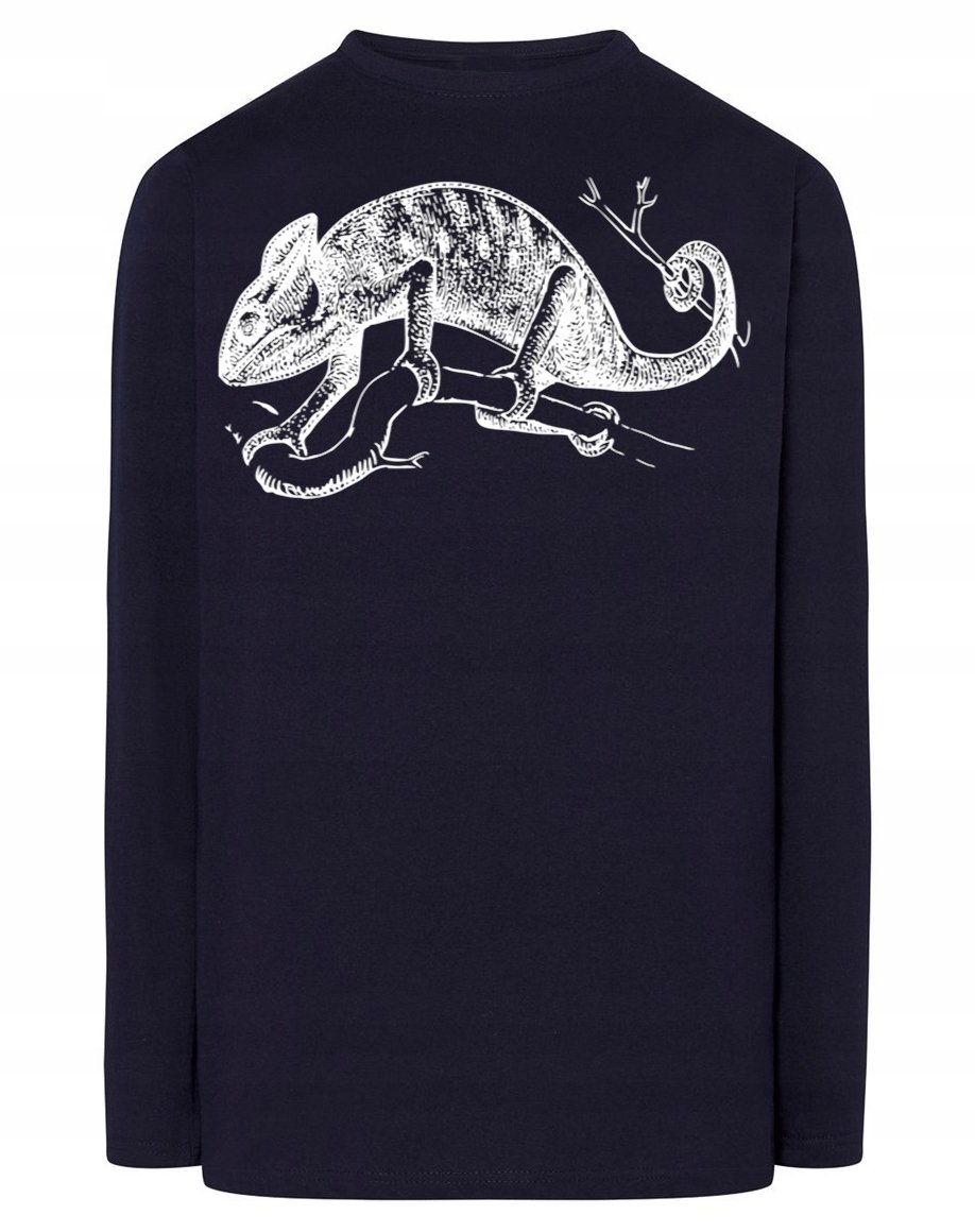 Longsleeve męski nadruk zwierzę KAMELEON r.M