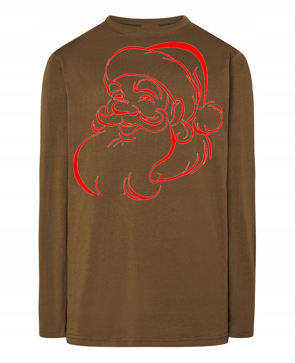 Longsleeve świąteczny nadruk Mikołaj Rozm.XS