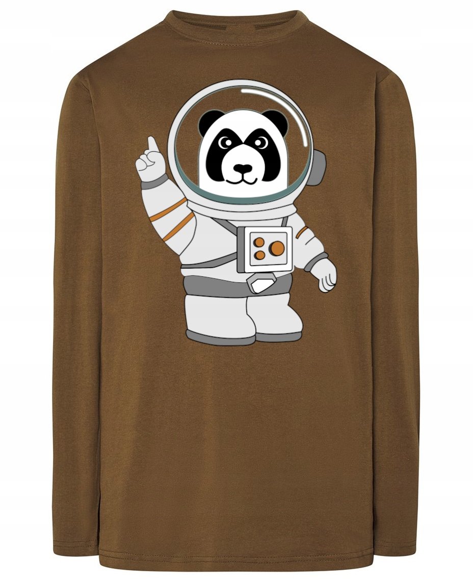 Longsleeve męski nadruk Panda Astronauta r.XXL