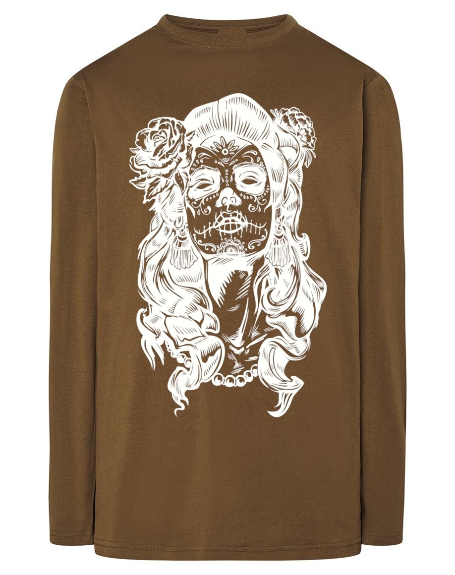 Longsleeve męski nadruk kobieta CZASZKA r.XS