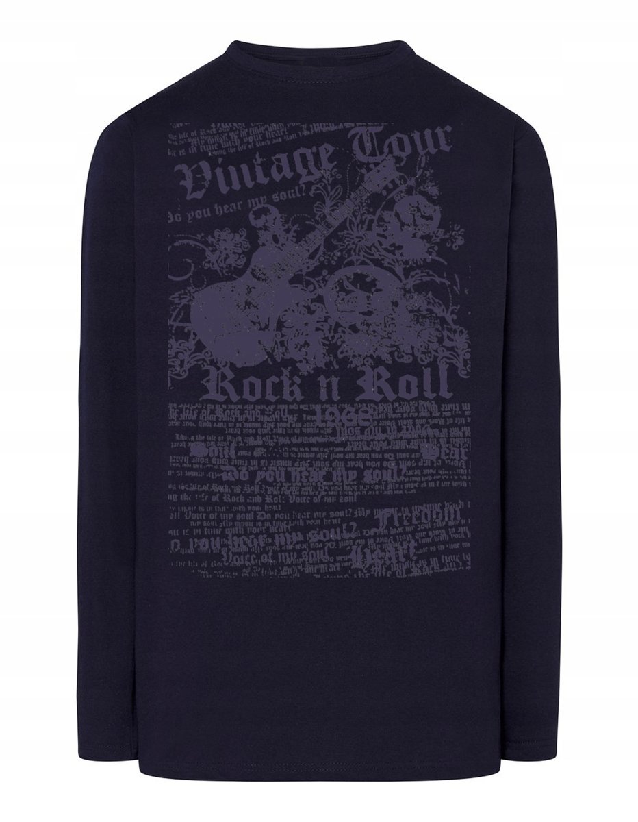 Longsleeve męski nadruk plakat ROCK'n ROLL r.XXL