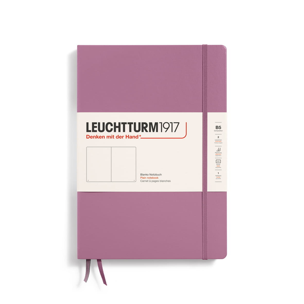 Notatnik Leuchtturm1917 Composition B5, Twarda Oprawa, Gładki, Dusty Rose