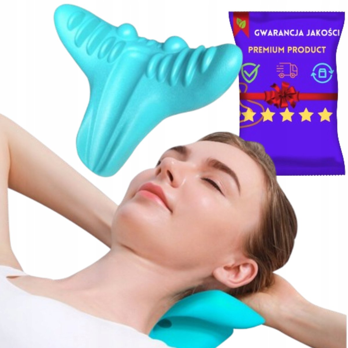 Poduszka Pod Kark Masaż Kręgosłupa Ulga Rozluźniacz Dla Szyi Masażer