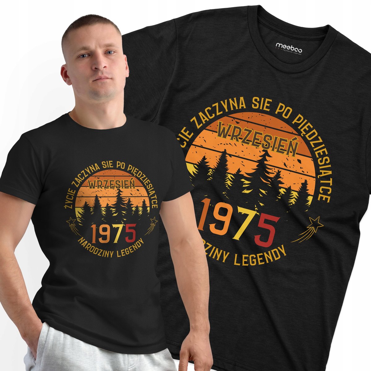 Męska koszulka urodzinowa na urodziny Życie zaczyna się po 50 PREZENT DZIEŃ