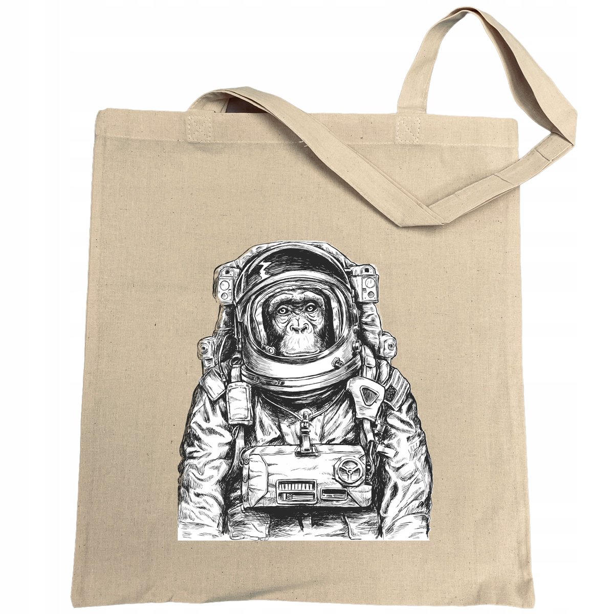 Torba na zakupy nadruk Małpa Astronauta