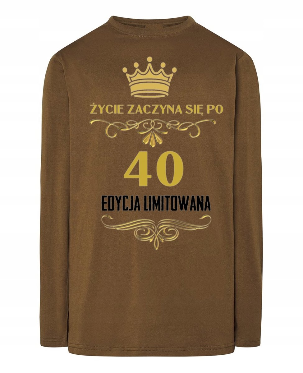 Longsleeve męski Urodzinowy 40 Lat r.M