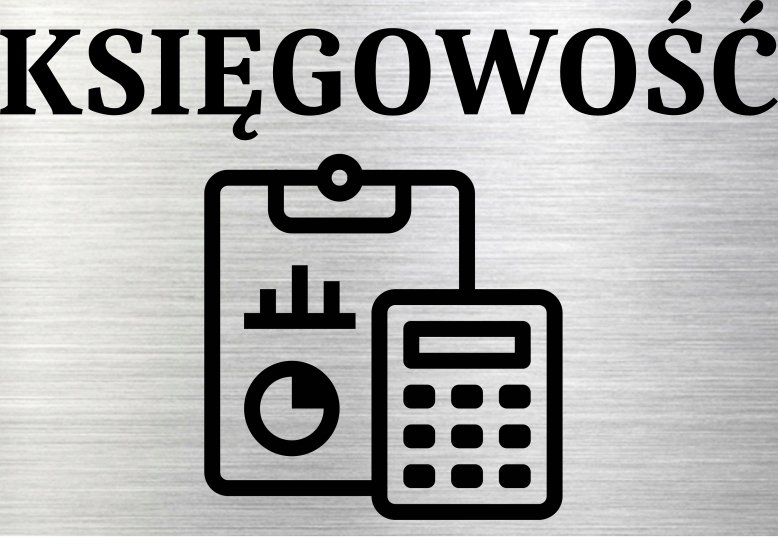 Tabliczka aluminiowa na drzwi ścianę Księgowość 15x10 Nierdzewna