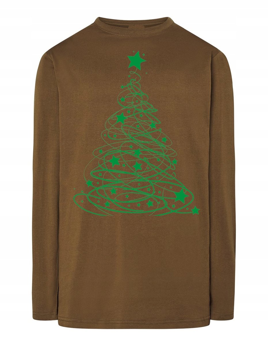 Longsleeve ŚWIĄTECZNY nadruk CHOINKA r.3XL