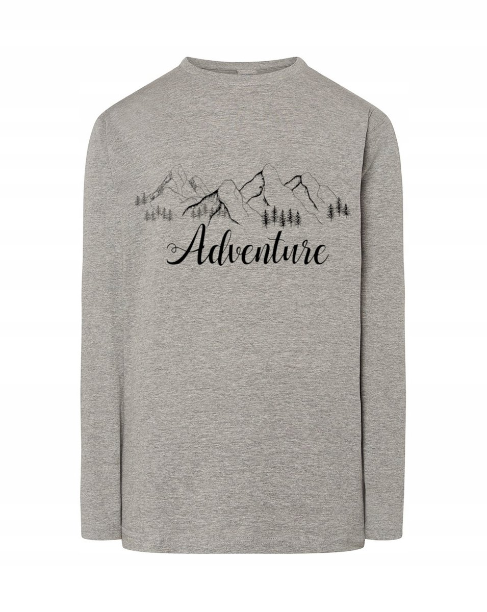 Longsleeve męski nadruk Przygoda Adventure r.M