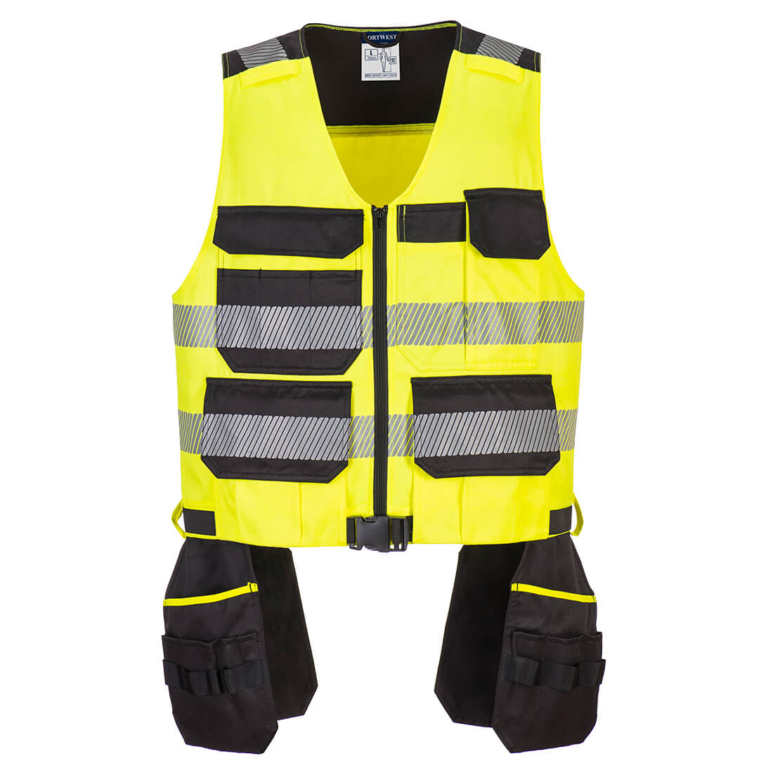 PORTWEST PW308 KAMIZELKA NARZĘDZIOWA PW3 KLASA 1; ŻÓŁTY/CZARNY