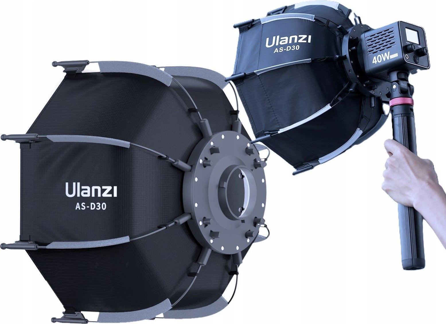 Ulanzi SOFTBOX + 2x Dyfuzor na Mini Bowens OCTA 30cm Ulanzi - L005 L023 LT028 L024 / AS-D30