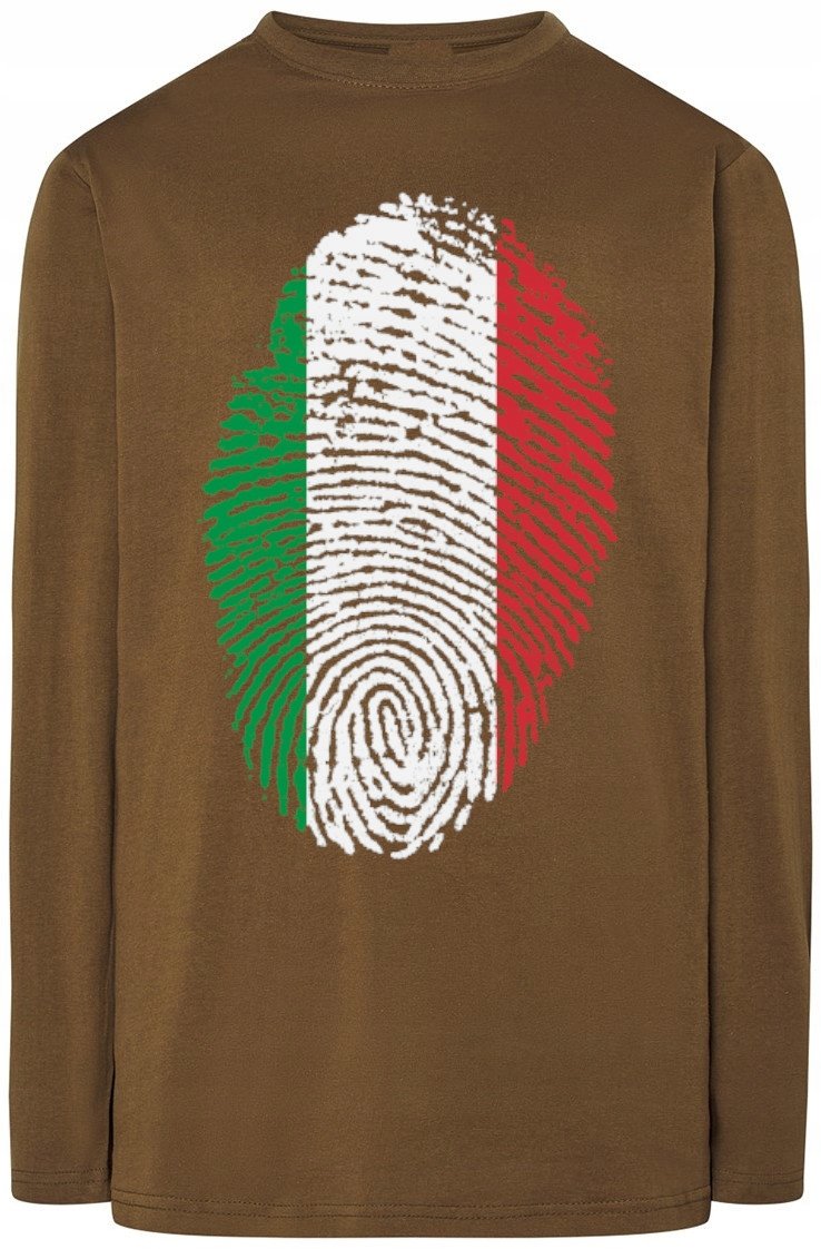 Włochy Flaga Odcisk Bluza Longsleeve Rozm.S