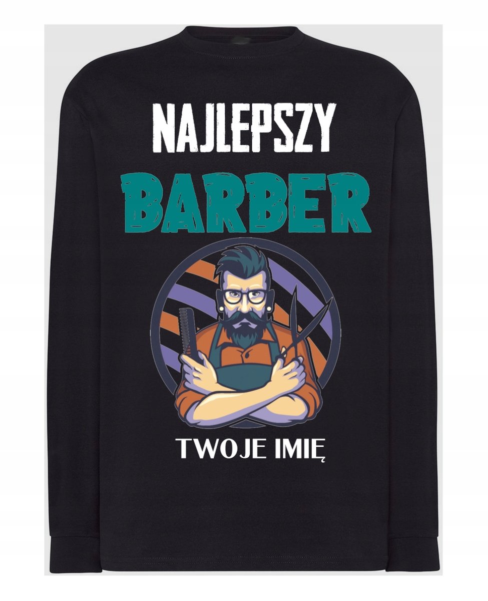 Longsleeve Najlepszy Barber Twoje Imię r.5XL