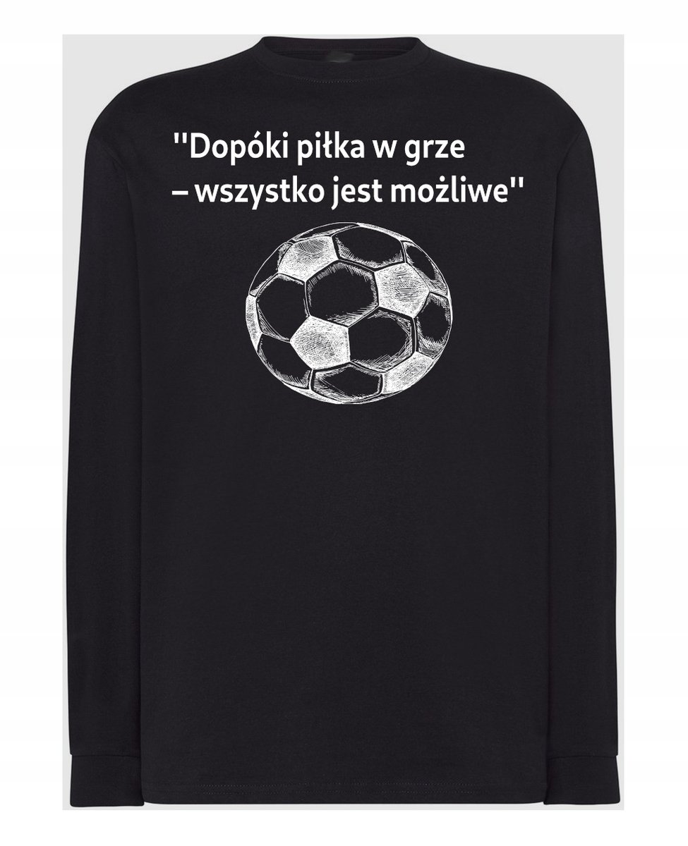 Longsleeve piłkarski nadruk piłka w grze Rozm.XXL