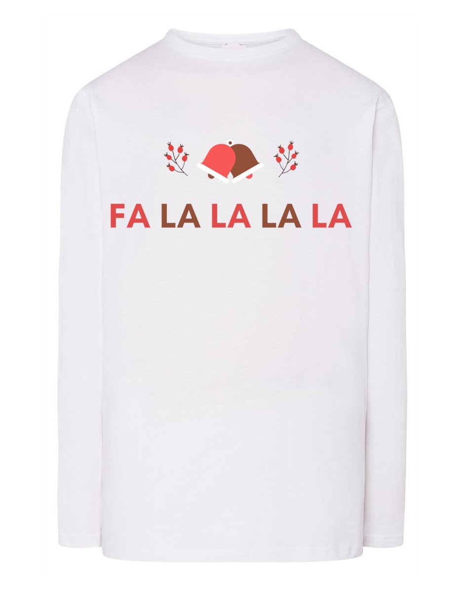 Longsleeve świąteczny nadruk FA LA LA r.M