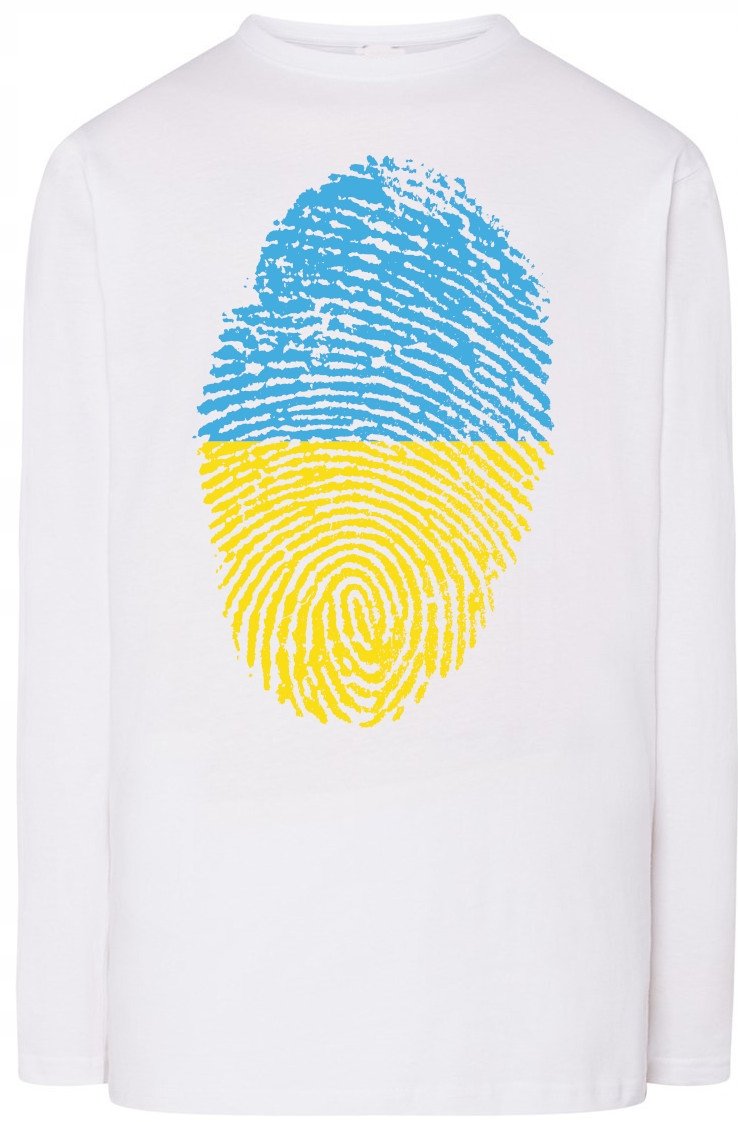 Ukraina Flaga Odcisk Palca Bluza Longsleeve R.5XL
