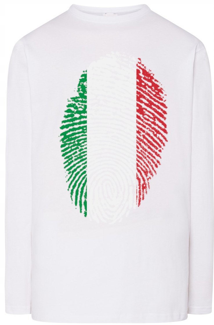Włochy Flaga Odcisk Bluza Longsleeve Rozm.M