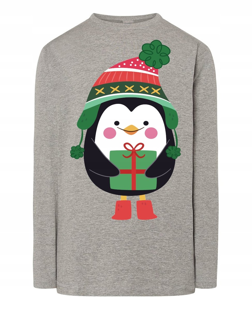 Longsleeve męski nadruk Pingwin Rozm.L