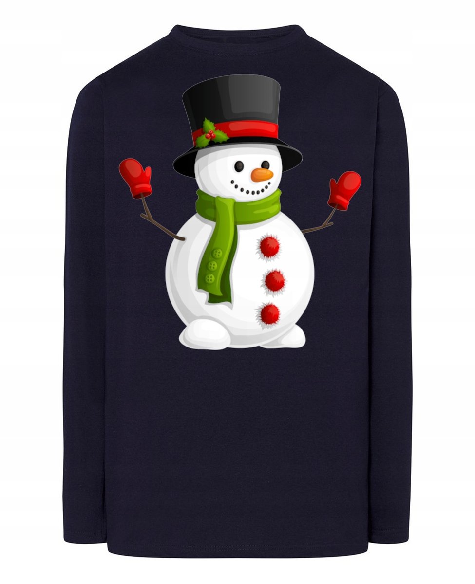 Longsleeve męski nadruk Świąteczny Bałwan Rozm.XS