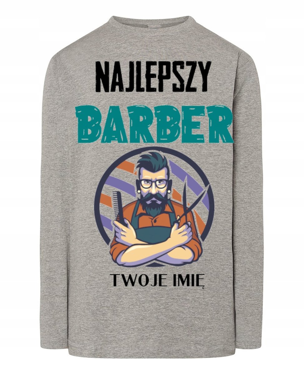 Longsleeve Najlepszy Barber Twoje Imię r.4XL