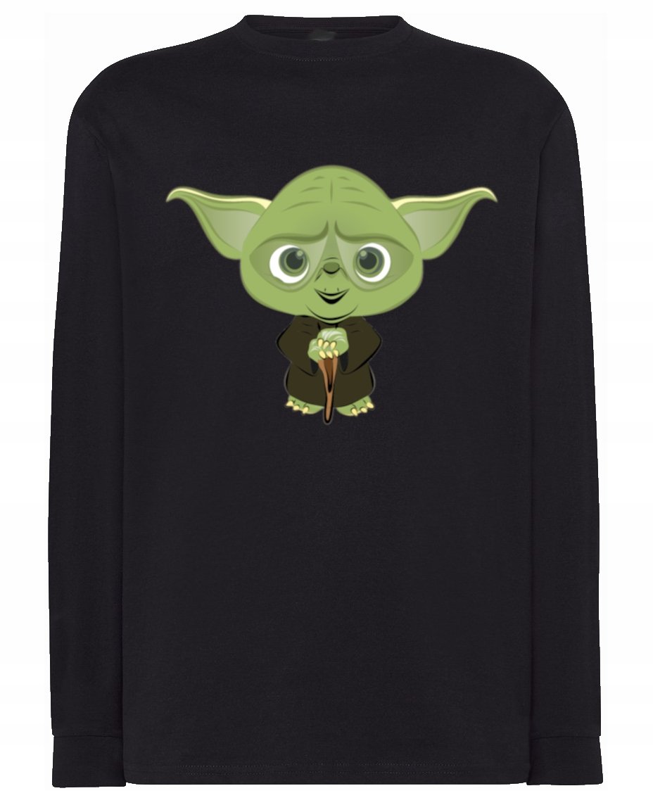 Longsleeve męski nadruk art work Yoda r.XS
