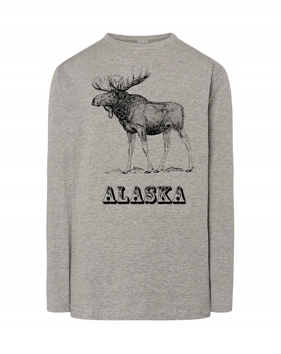Longsleeve męski nadruk ŁOŚ ALASKA r.XXL