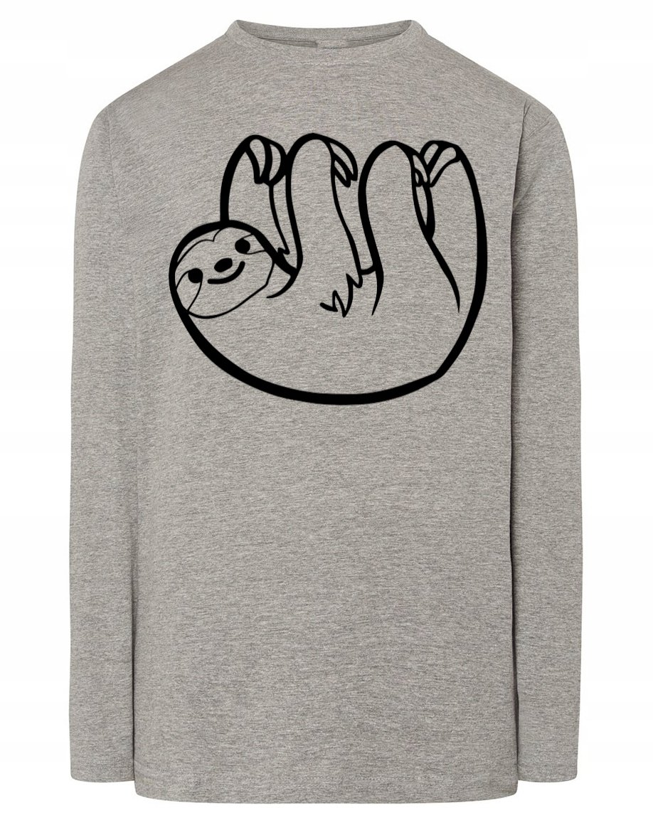 Longsleeve męski fajny nadruk LENIWIEC r.XXL