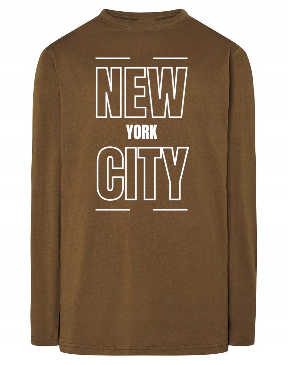 Longsleeve nadruk napis NOWY JORK NEW YORK r.M