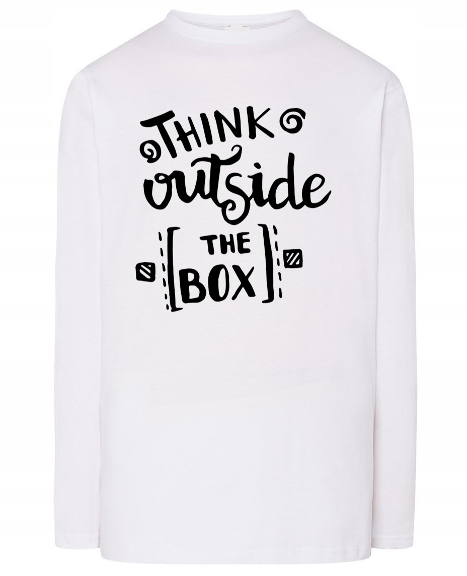 Longsleeve nadruk napis Myśl nieszablonowo r.XS
