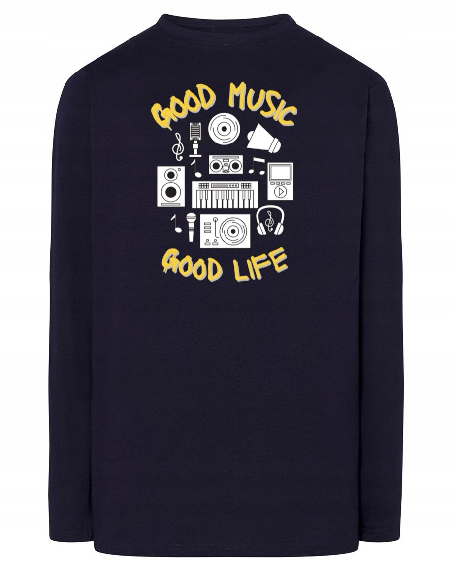 Longsleeve nadruk Dobra Muzyka Dobre Życie r.XL